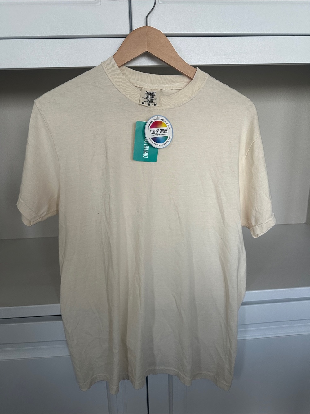 Comfort Colors Cream Short Sleeve Crew Neck Tee